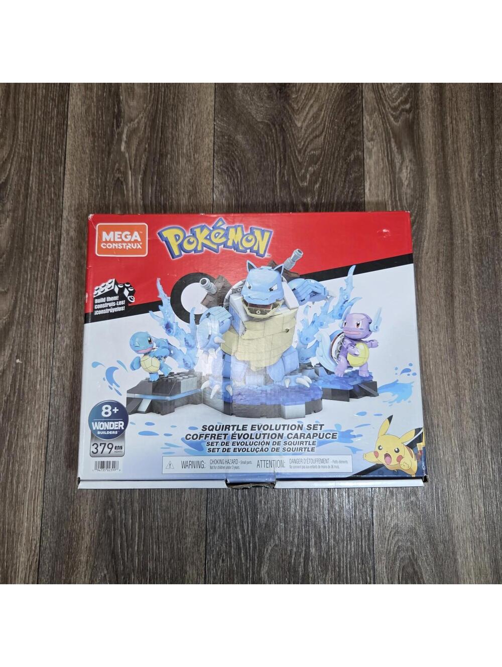 MEGA Pokemon Squirtle Building Toy Kit with 3 Action Figures 379 Pieces